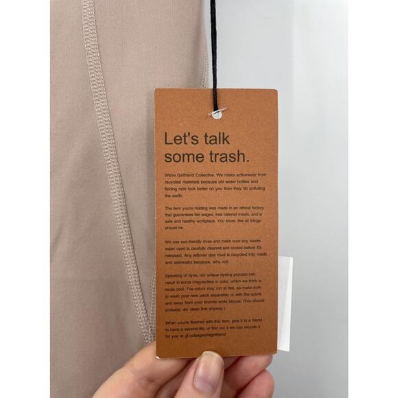 Girlfriend Collective Leggings Womens Size Large High Waist 7/8 Quartz NEW - Picture 4 of 6